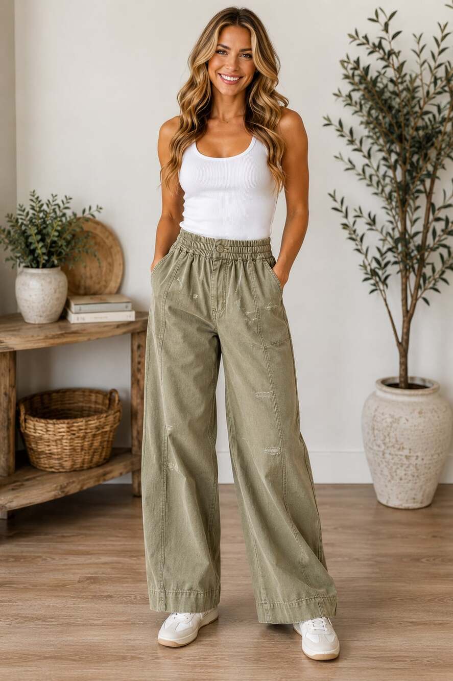 ASOS DESIGN Khaki Relaxed Painter Pants XS